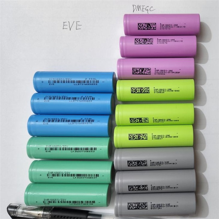 EVE 26V 29V 33V 20P 25P DMEGC 26E 29E 32E 20P 25P 18650 Li-ion battery